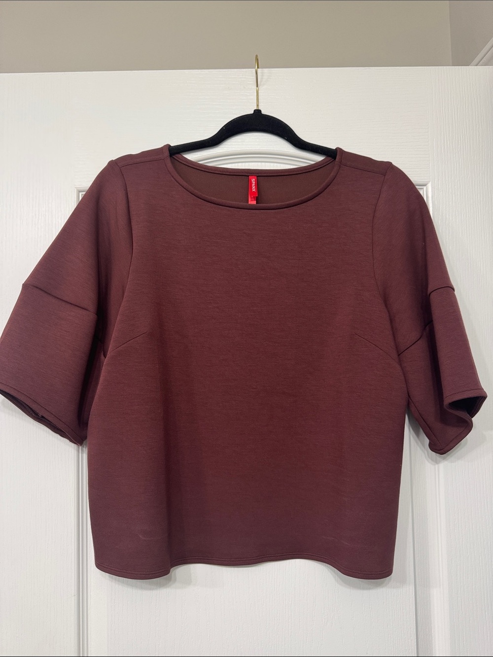 Spanx Air Essential short sleeve top - Maroon